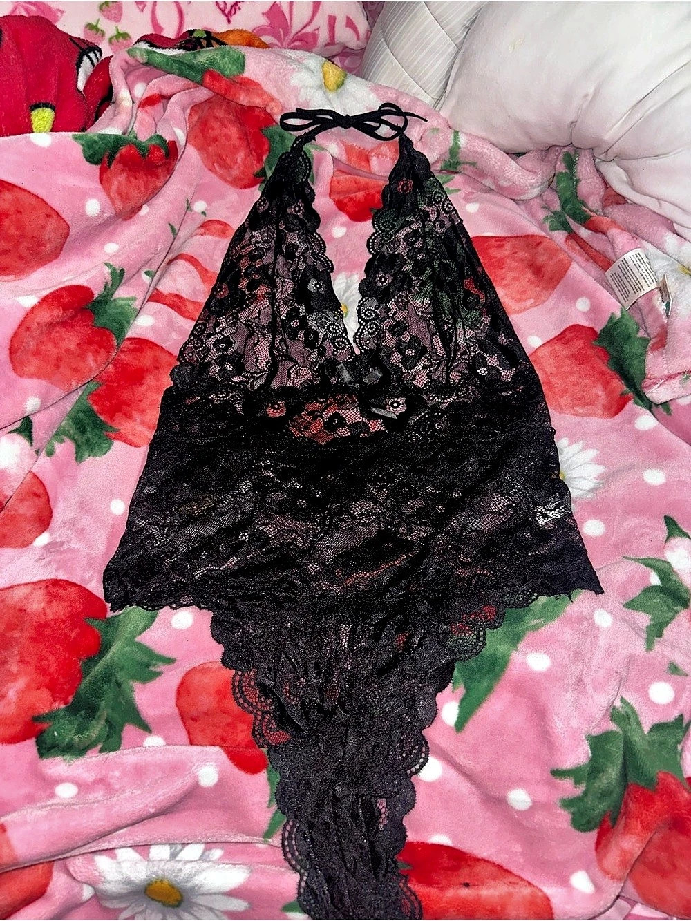 Black Lace Chemise Size XL Like New